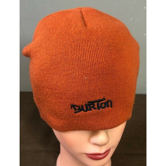 Burton Rust Orange Beanie Signed By Ross Powers Winter Olympics Memorabilia 2002 - Picture 1 of 3
